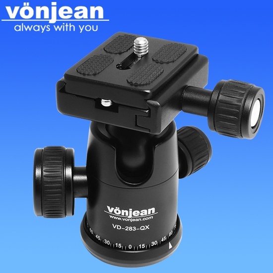 【クリックでお店のこの商品のページへ】vonjean VD-283-QX BLACK ballhead for tripod Load capacity 8Kg デジタルカメラ用 三脚 用 ボールヘッド