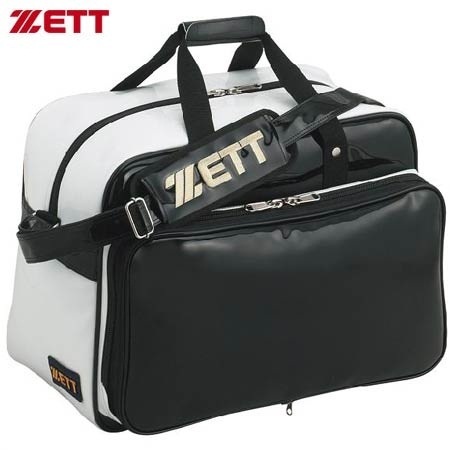 【クリックでお店のこの商品のページへ】ゼット(ZETT) セカンドバッグ(ショルダータイプ) BA512 ブラック/ホワイト 【野球 エナメルバッグ 鞄】
