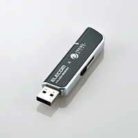 【クリックでお店のこの商品のページへ】[ELECOM(エレコム)] ウイルスチェック機能搭載セキュリティ機能付USBメモリ[4GB] MF-TRU204GBK