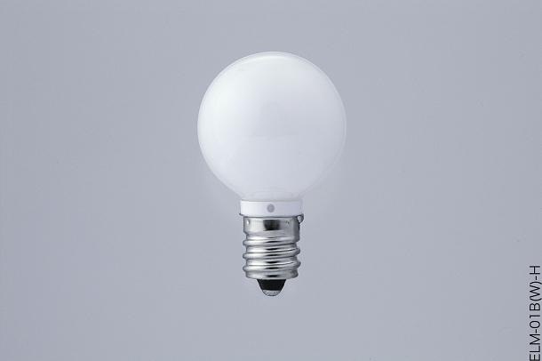 【クリックでお店のこの商品のページへ】ELPA LED 装飾電球ミニボール形(口金E12) ELM-01B(W)