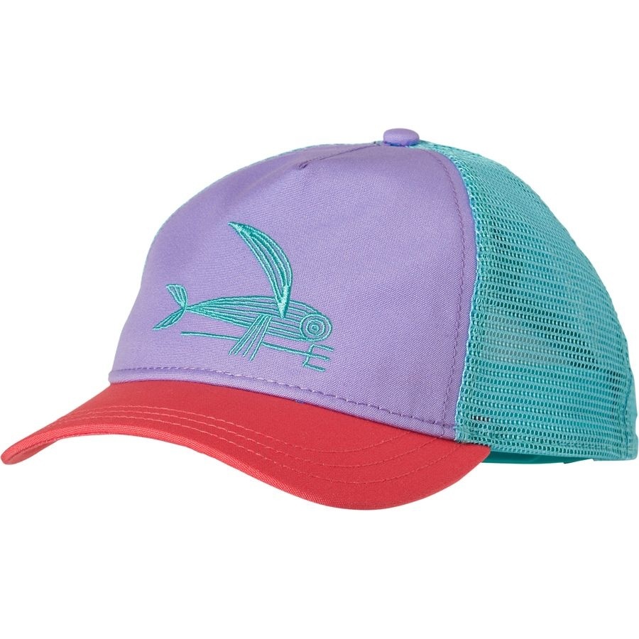 【クリックでお店のこの商品のページへ】パタゴニア レディース 帽子 アクセサリー Patagonia Deconstructed Flying Fish Layback Trucker Hat Ploy Purple