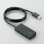【クリックで詳細表示】エレコムエレコム USB3.0対応ACアダプタ付き4ポートUSBハブ ブラック U3H-A408SBK [U3H-A408SBK]