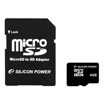 【クリックで詳細表示】【microSDHCカード】【4GB】【class4】【SDカードアダプタ付】SP004GBSTH004V10-SP【メール便送料込】