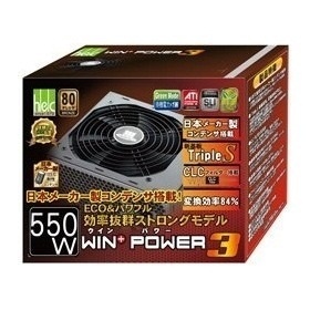 【クリックで詳細表示】HEC-550TB-2WK WIN＋ Power 3 550W HEC-550TB-2WK