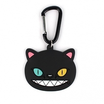 【クリックで詳細表示】K-POP Idol Style - [SAKUN] A-SMILE CAT KEYHOLDER(BLACK) ＋ Free Gift