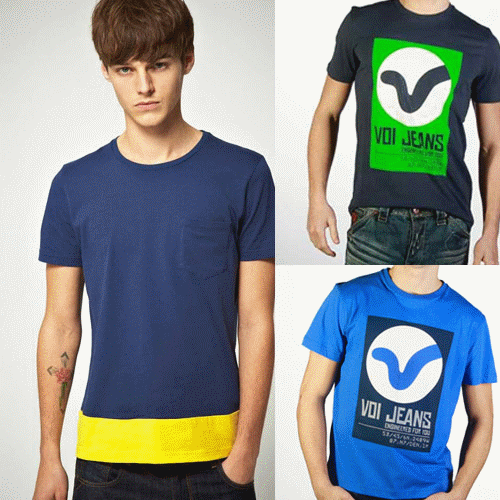 【クリックでお店のこの商品のページへ】VOI JEANSメンズ半袖Tシャツ/メンズPIQUEシャツ/スタイリッシュなメンズロンドンスタイル新しいファッション