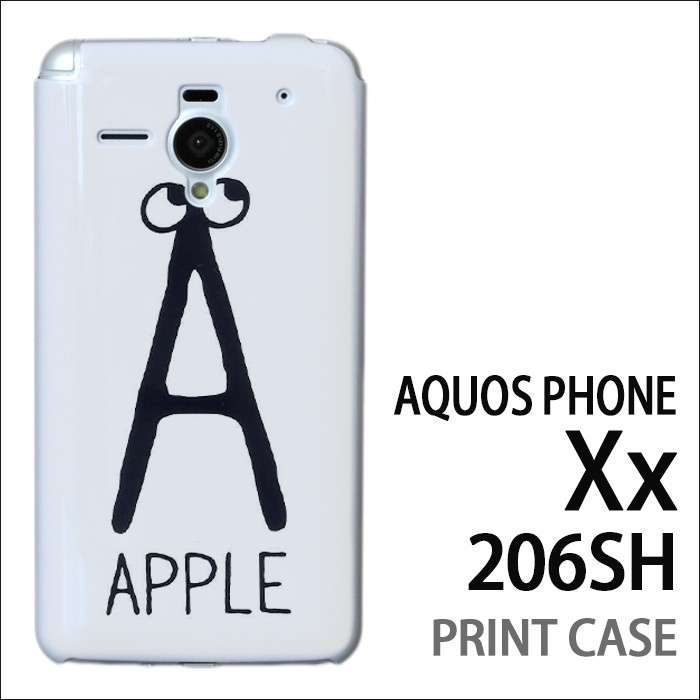 【クリックで詳細表示】AQUOS PHONE Xx 206SH 用『0623 「A」』特殊印刷ケース[ 206SH アクオスフォン AQUOSPHONE ケース カバー スマホケース スマホカバー 206sh ]