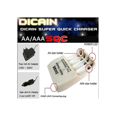 【クリックで詳細表示】★HIT★ DICAIN Super Quick 般電池充電器 万能充電器 すべてのAA AAA充電可能 アルカリ電池 / クイック送料無料