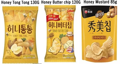 Qoo10 L[e ʃnj[̊؍|eg`bvX-3pbN-Honey Butter Chip+Honey Tong Tong+ honey mustard