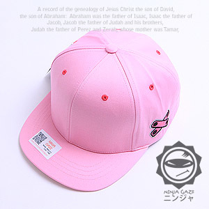 【クリックで詳細表示】[GAZE] Simple Logo Point Short Blind Hip-Hop Cap (Pink) ＋ Free Gift [10898]