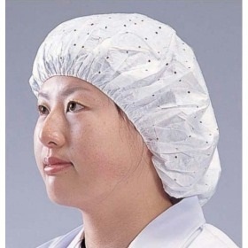 【クリックでお店のこの商品のページへ】つくつく帽子(電石不織布) EL-102 M ホワイト(100枚入)