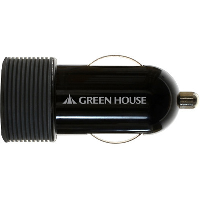 【クリックで詳細表示】グリーンハウス USBシガーソケット充電アダプタ GH-CC-U1AK