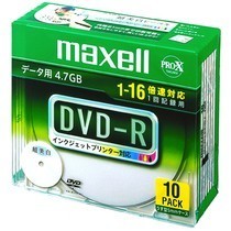 【クリックで詳細表示】マクセル DR47WPD.S1P10S A データ用DVD？R 4.7GB ワイドプリンタブル 薄型ケース 10枚入
