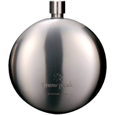 【クリックでお店のこの商品のページへ】スノーピーク(snowpeak) スノーピークチタン丸型スキットル(ラウンド) T-015 【テーブルウェア】