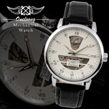 ＜Qoo10＞ winner watch メンズ腕時計 Leather brand watch 機械式時計 腕時計Mechanical watches wristwatch Hot sale 好?安心?? get it please
