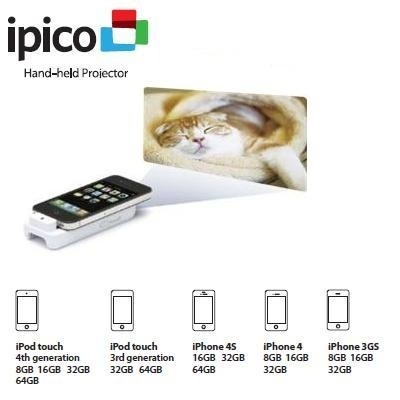 【クリックで詳細表示】[general imaging]【送料無料/1年間保証付】 iPhone iPad iPod用 ミニプロジェクター★ Apple認証★【General Imaging PJ205 『ipico』 Hand-held Projecto