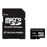 【クリックで詳細表示】SD/SDHCカード Silicon Power SP004GBSTH006V10 (4GB)
