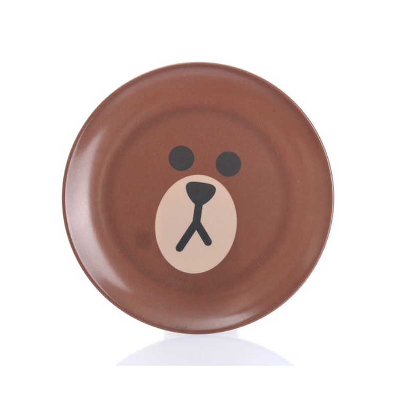【クリックでお店のこの商品のページへ】emart x LINE FRIENDS Collaboration Loving Home Official Brown Plate (S)
