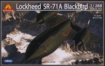 【クリックでお店のこの商品のページへ】[Ace] プラモデル 1802 1/288 Lockheed Martin SR-71 ブラックbird / 送料無料