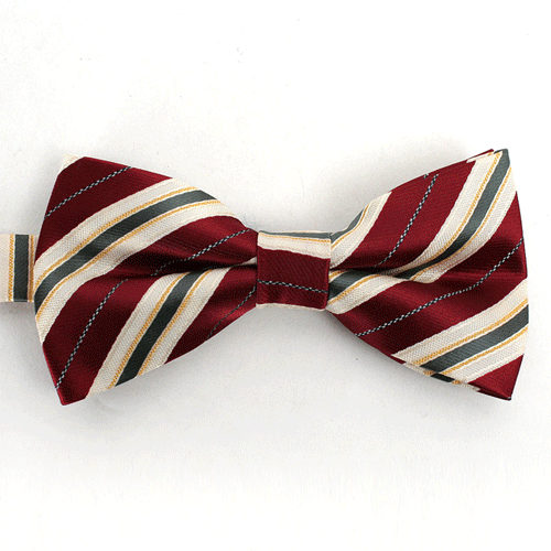 【クリックで詳細表示】[Modamia]KSC4-B637/Mens Tuxedo Double Layered Stripe Pattern Pre-Tied Bow Tie with Adjustable Straps/二重のストライプ