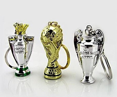 English Premier League Trophy Keychain/UEFA Champion Clubs Cup Keychain/World Cup Keychain/European Championship Keychain/ 2014 WC Souvenir Keychains/Football Soccer Gifts - Singapore Cheapest