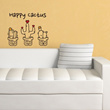 ★Happy Cactus★Kualitas Tinggi Desain Grafis Wall Sticker ★ Stylish  Desain Pekerjaan / Made In Korea