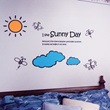 ★Sunny Day★Kualitas Tinggi Desain Grafis Wall Sticker ★ Stylish  Desain Pekerjaan / Made In Korea Ti