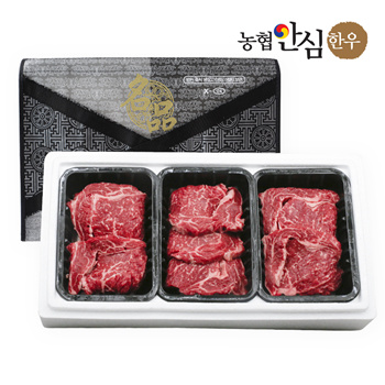 티몬월드 - 농협안심한우 1등급 혼합선물세트 1.2Kg(꽃등심 채끝 불고기)팩당 400G : 식품