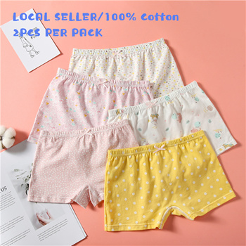 Qoo10 - 0-10Yrs Girls Pure Cotton Boxer/Briefs/Underwears Kids