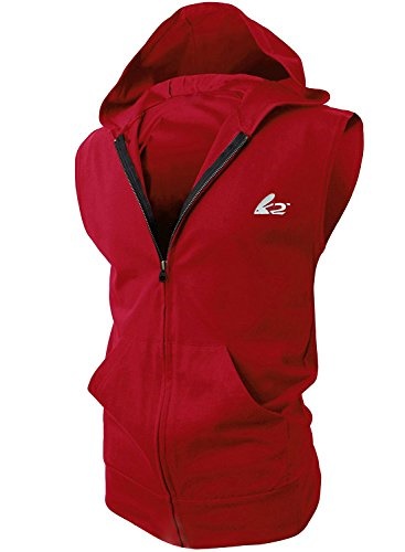 red hoodie zip up mens