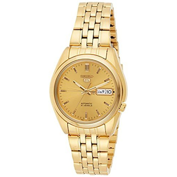 Qoo10 - ▷$1 Shop Coupon◁ Seiko Men s SNK366K Seiko 5 Automatic Gold Dial  Gold... : Watches
