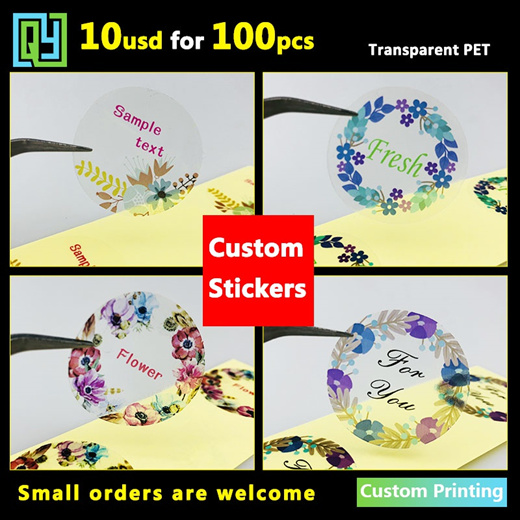 Qoo10 - 100pcs 35mm custom label Transparent adhesive name stickers ...