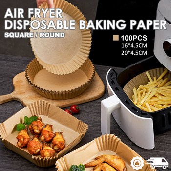 100 PCS Air Fryer Disposable Round Non-Stick Baking Paper