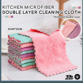 12pcs Kitchen Dish Towels, Microfiber Cleaning Cloth, Double-sided