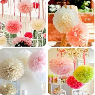10pcs Lot 15cm Tissue Paper Pom Poms Wedding Party Decor Craft Paper Flowers For Wedding Decoration