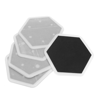 Qoo10 10pcs Smooth Furniture Sliders Black Hexagonal Shape For