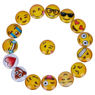 Qoo10 - 16pcs Mixed Cute Emoji Patterns Fridge Magnets Whiteboard ...