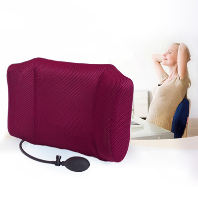 Qoo10 1pcs Portable Inflatable Lumbar Support Lower Back Cushion
