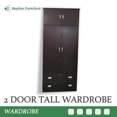 Qoo10 2 Door Tall Wardrobe Extra Top Cabinet Internal