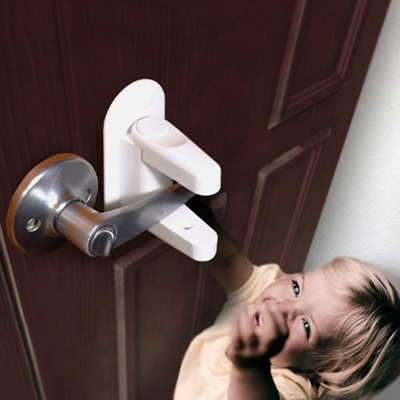 2 Pack Baby Safety Lock Door Lever Child Proof Doors 3m Adhesive Lever Handle Compatible