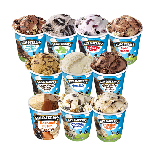 Qoo10 - (2 Tier) Ben Jerrys Pint Ice Cream 10 Types 2 1 Select : Food