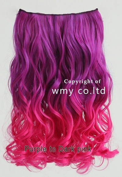 Qoo10 20 Purple To Dark Pink Two Colors Mixed Ombre Dip Dye