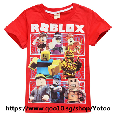 Qoo10 2019 Roblox Boys T Shirt Cartoon Red Nose Day Stardust Game Children T Kids Fashion - roblox qoo10