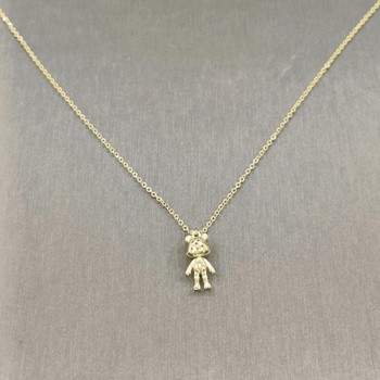 Gold hot sale bear necklace