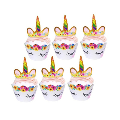 Qoo10 24pcs Unicorn Cupcake Topper Pick Wedding Decoration Baby