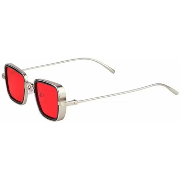 Stylish Black and Red Kabir Singh Square Sunglasses Pack of 2