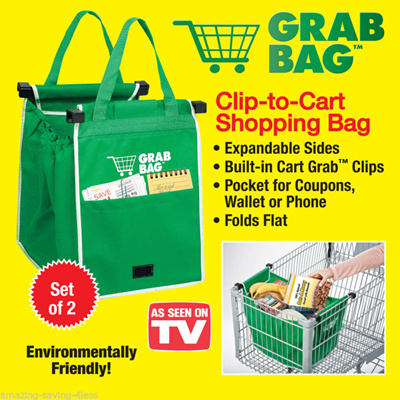 2pcs grab bag reusable shopping bags tv product