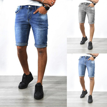 mens skinny denim shorts