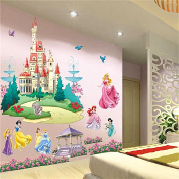 Qoo10 - 3D Barbie Princess cartoon bedroom living room children s room  nursery... : Furniture & Deco