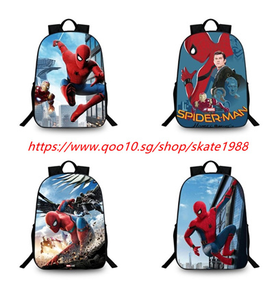 Qoo10 3d Spiderman Printing Backpack Students School Bag For - qoo10 roblox games backpack cartoon printed student shoulder